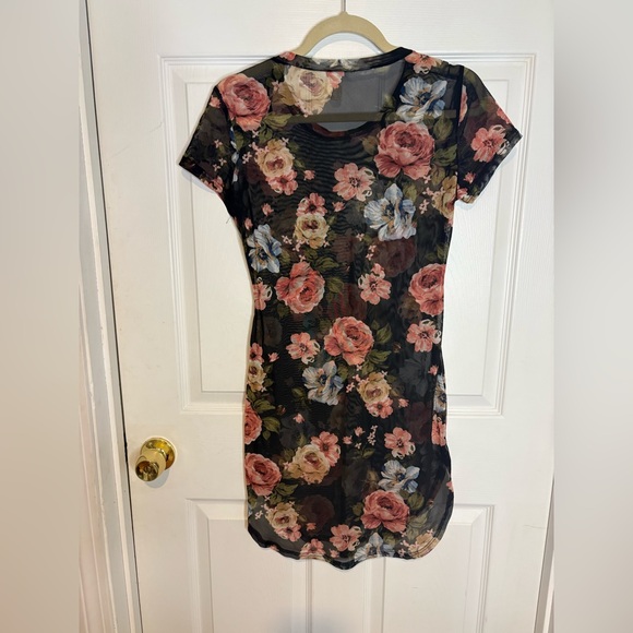 Fashion Magazine Black Floral Mini Dress - Picture 4 of 6